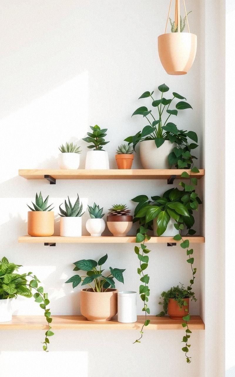 Floating Wooden Shelves for Modern Minimalism