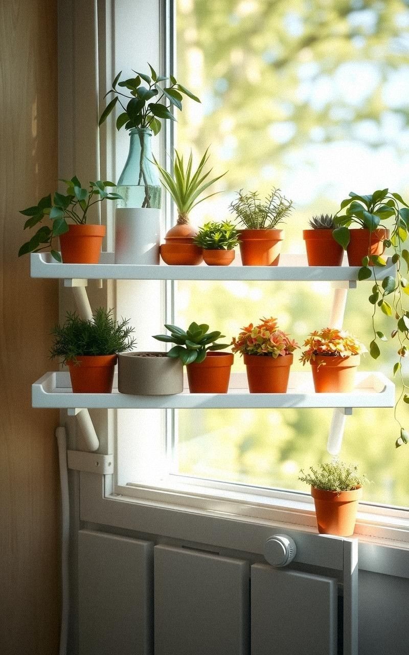 Window Ledge Shelves for Sun-Loving Plants