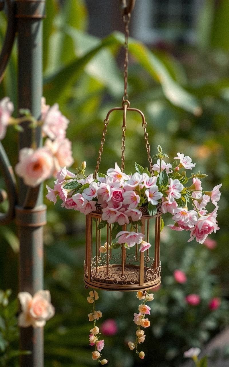 Birdcage Planters for Vintage Garden Charm