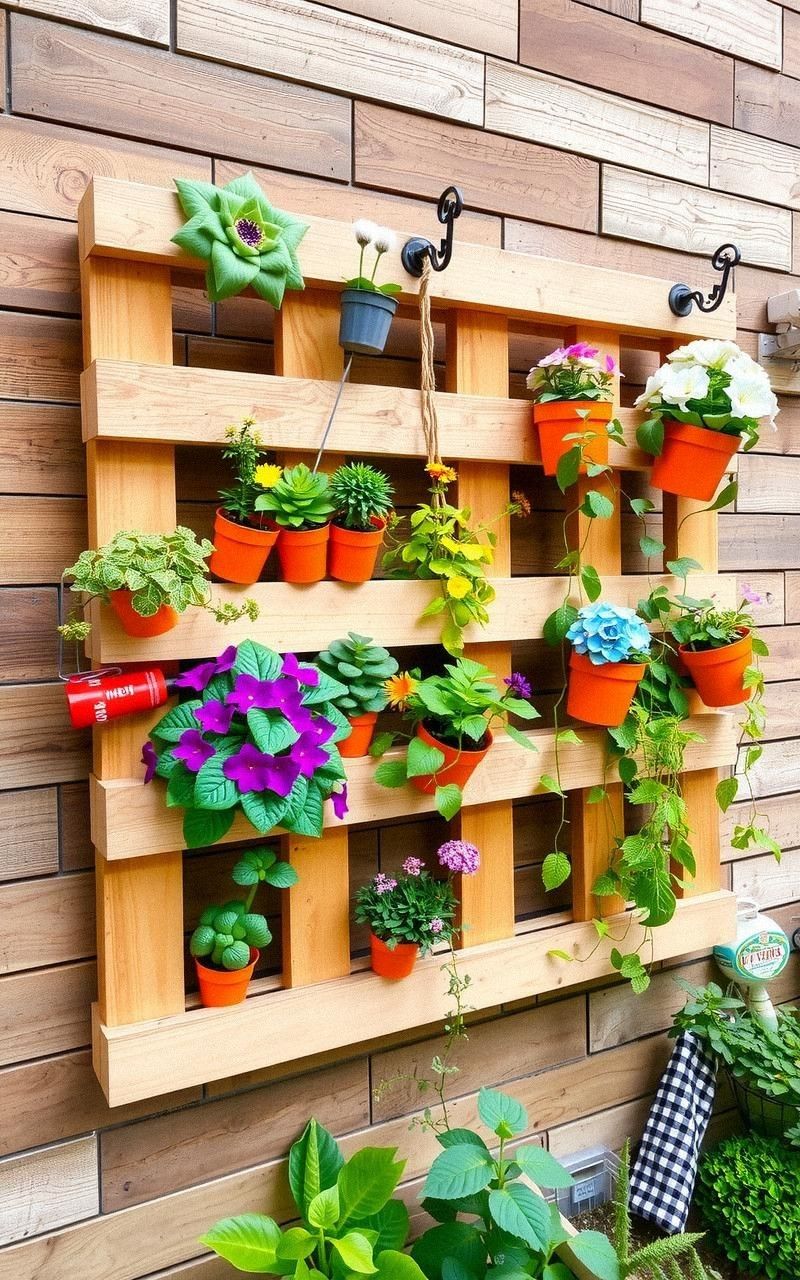 Wooden Pallet Garden Planters for Vertical Spaces
