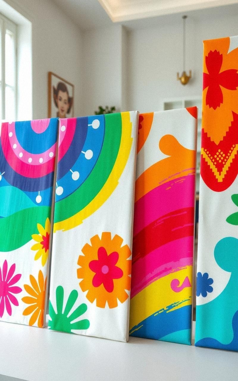 Fabric Paint and Stencil Textile Panels