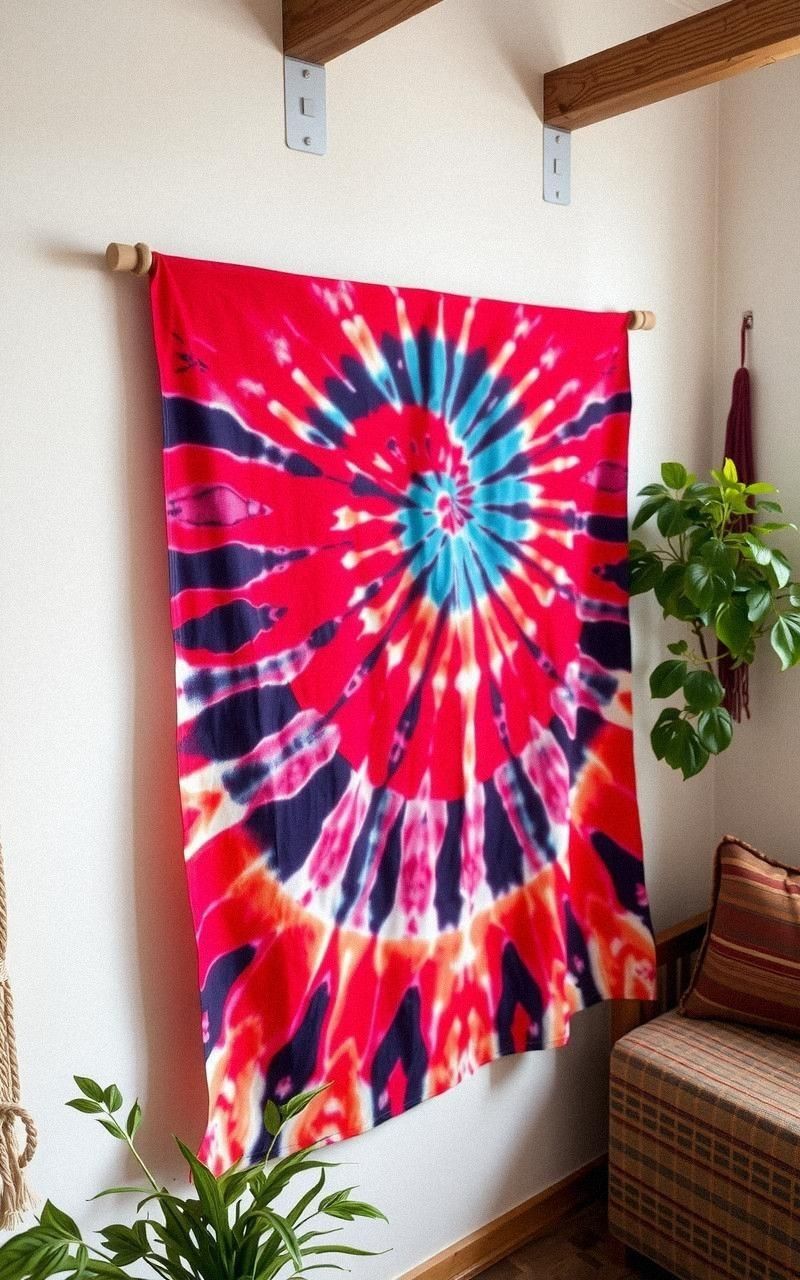 Tie-Dyed Textile Wall Scrolls