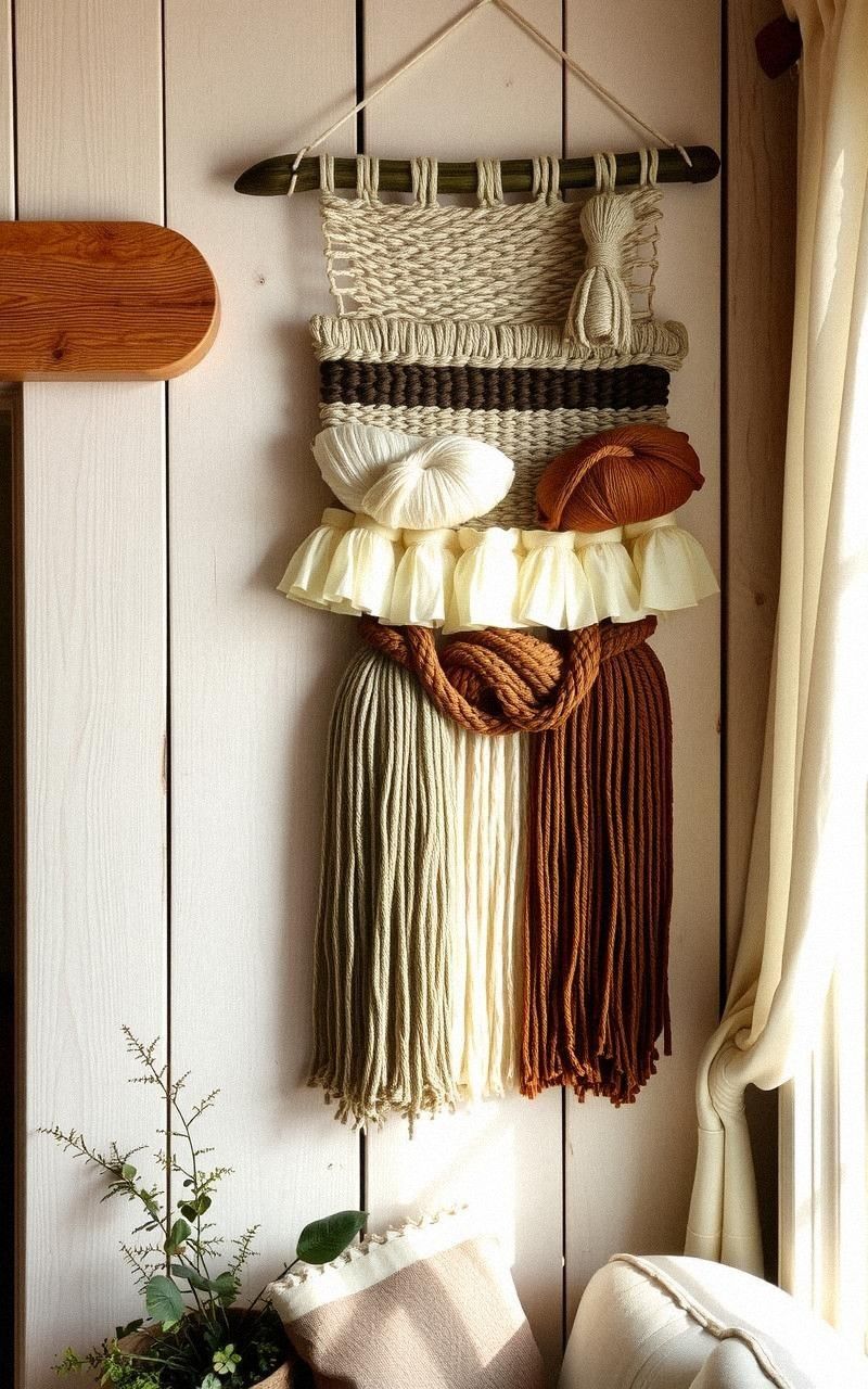 Woven Wall Hanging with Natural Fibers