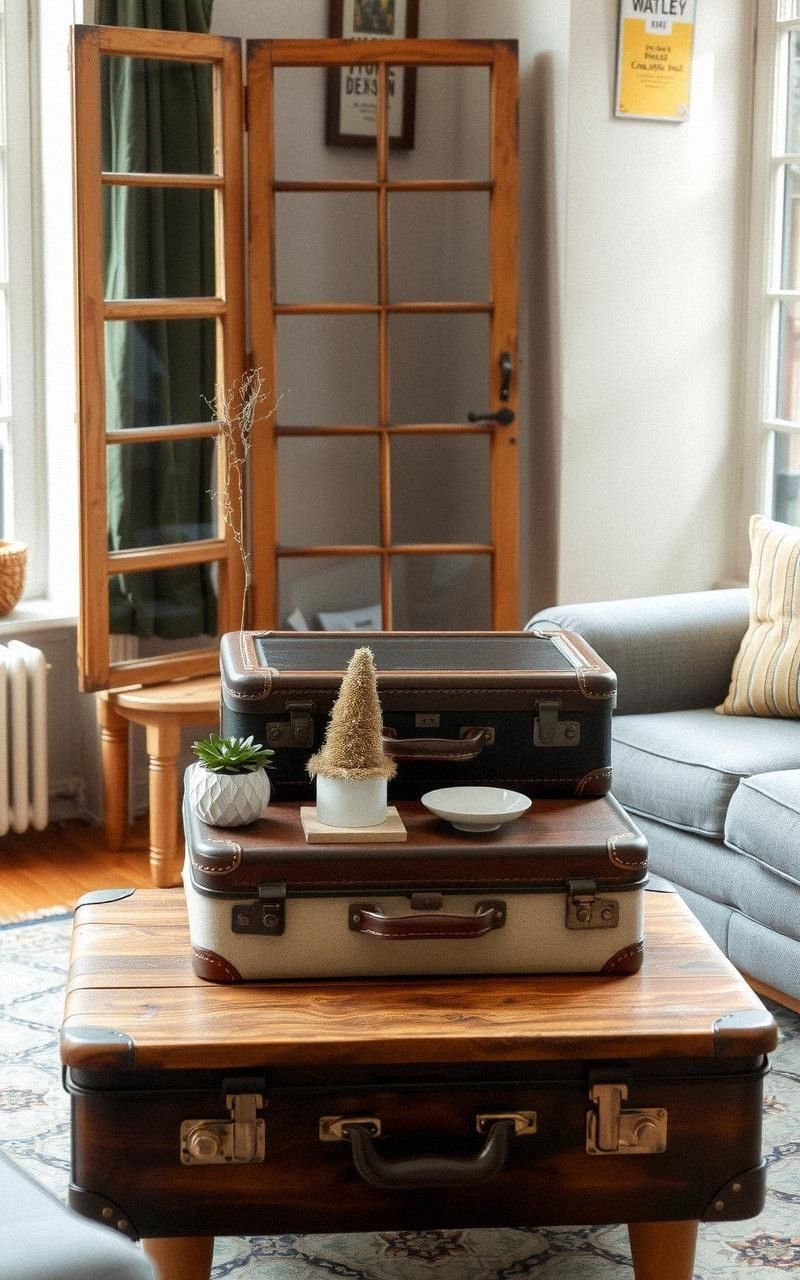Create a Vintage Coffee Table From Repurposed Items