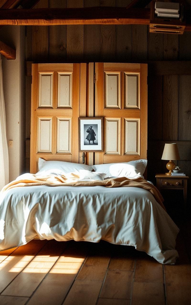 Repurpose Vintage Doors as Headboards