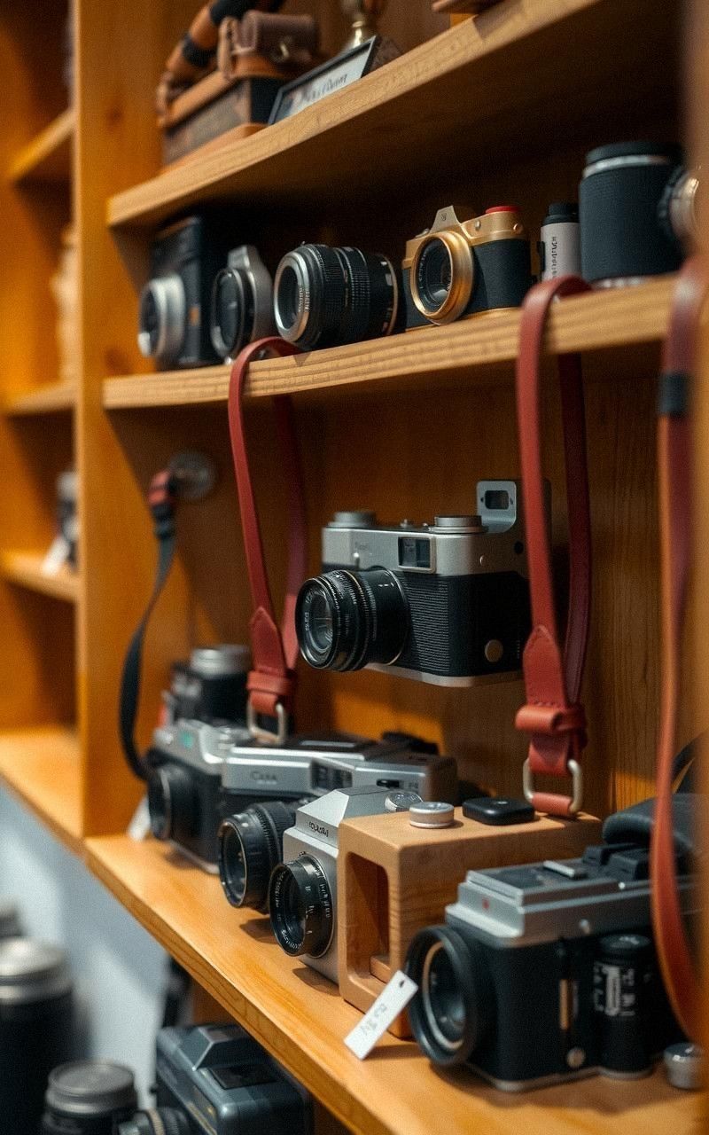 Showcase Vintage Cameras as Decorative Pieces