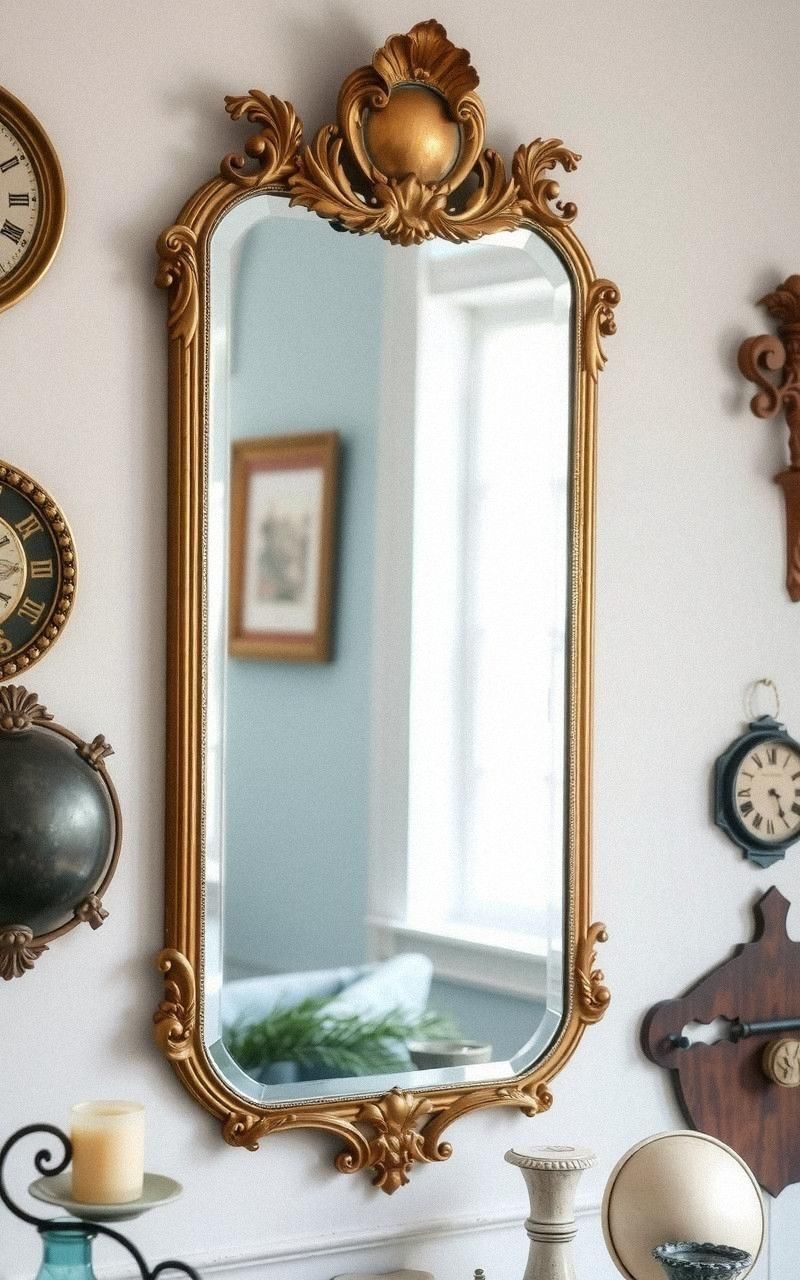 Use Antique Mirrors to Brighten Spaces