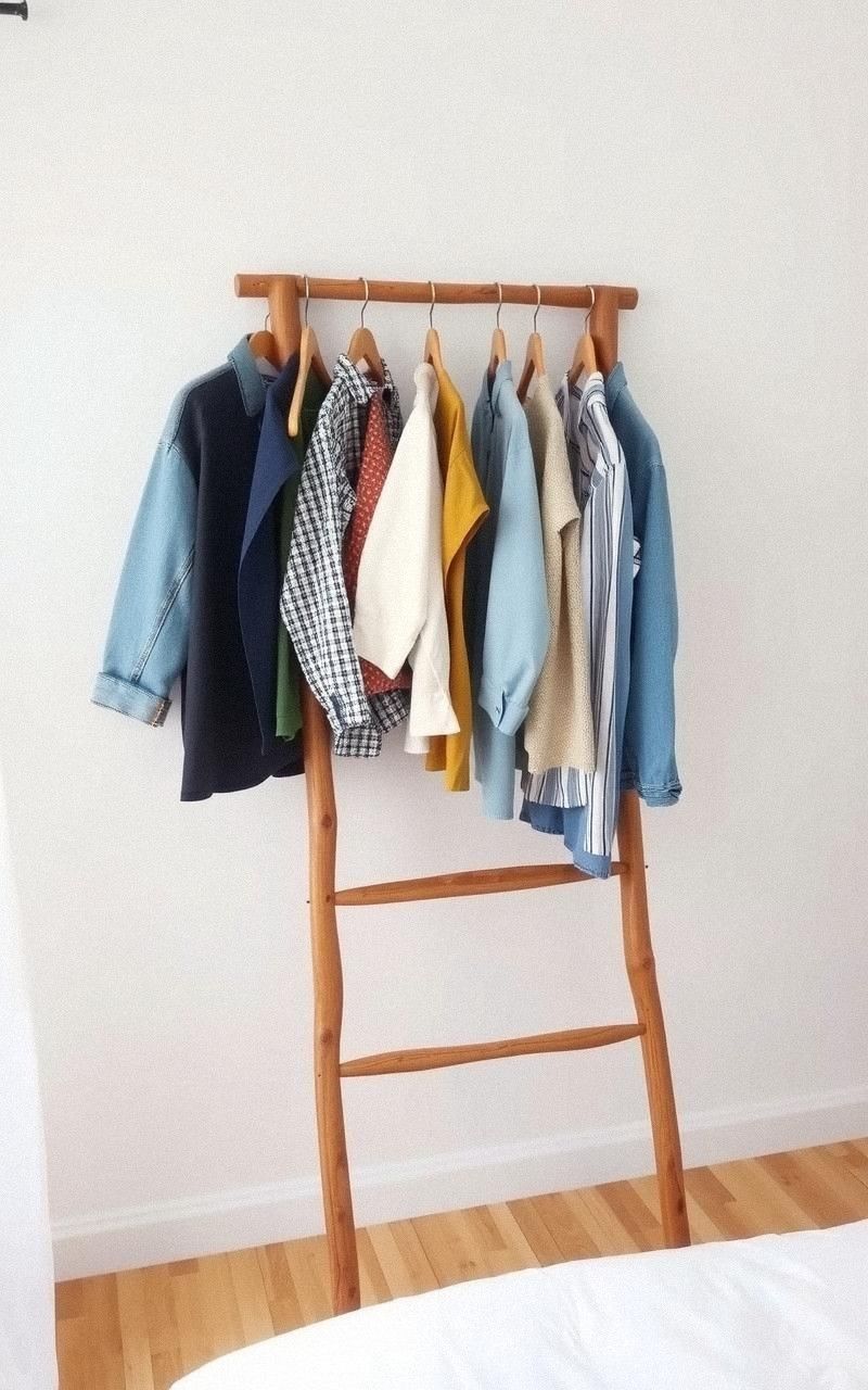 Build a Ladder Clothes Rack for Small Spaces