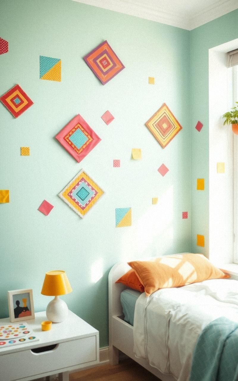 Colorful Diamond Shapes with Washi Tape