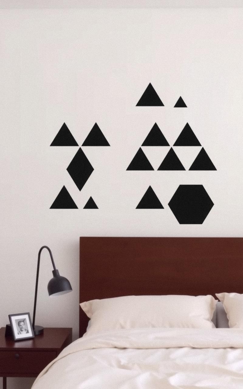 Geometric Wall Art Using Cut Vinyl Decals