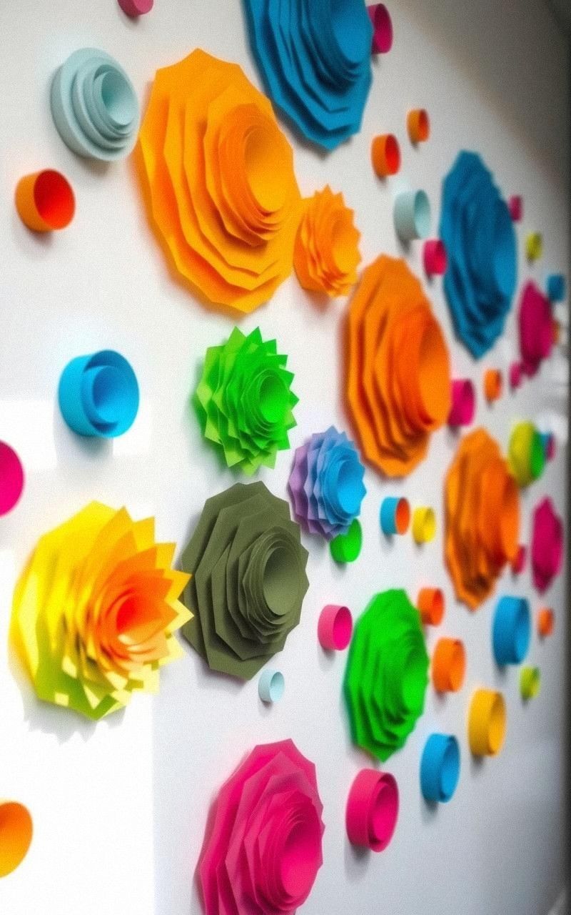 Layered Paper Circles Creating 3D Geometric Art