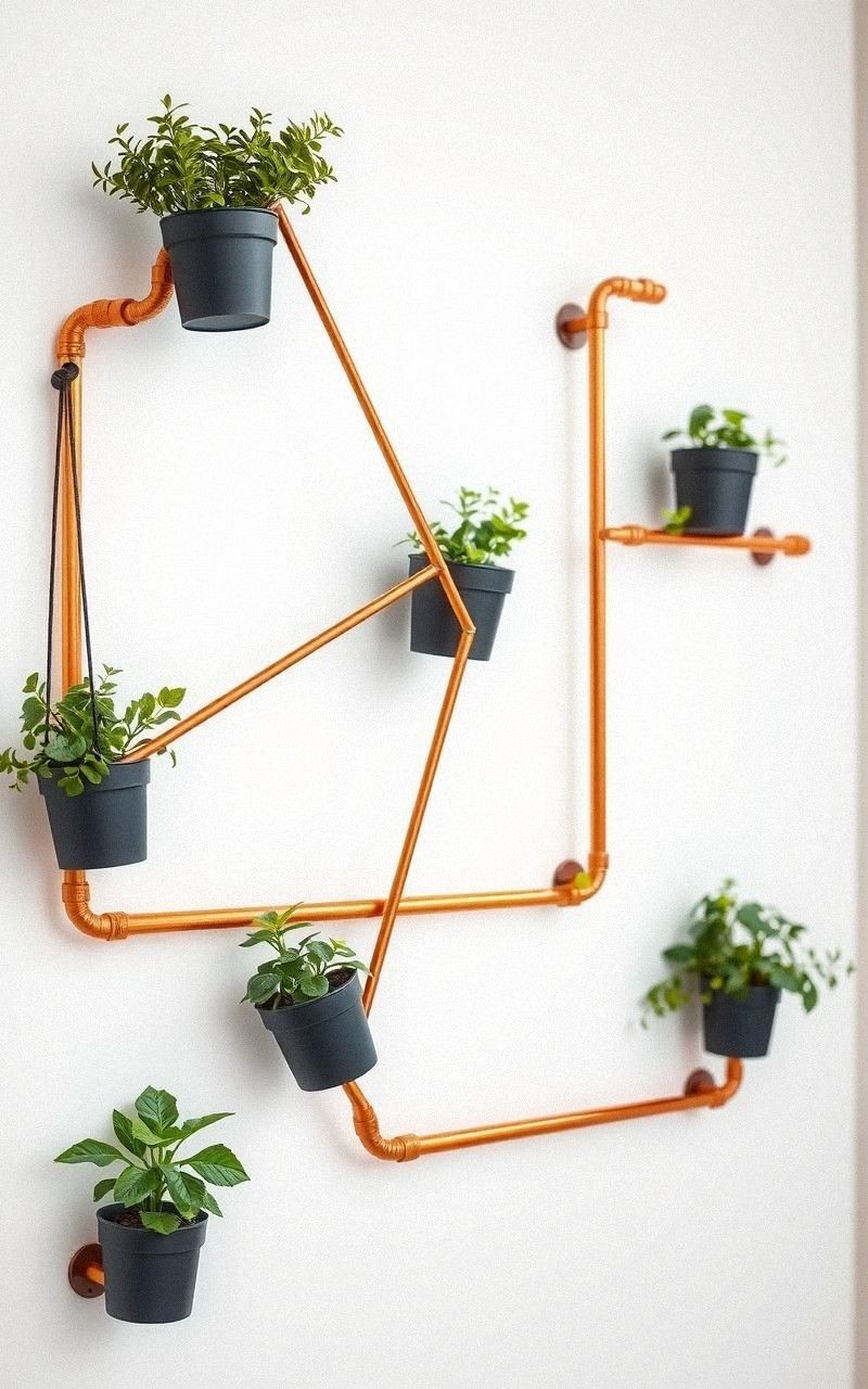 Copper Pipe Herb Garden Wall