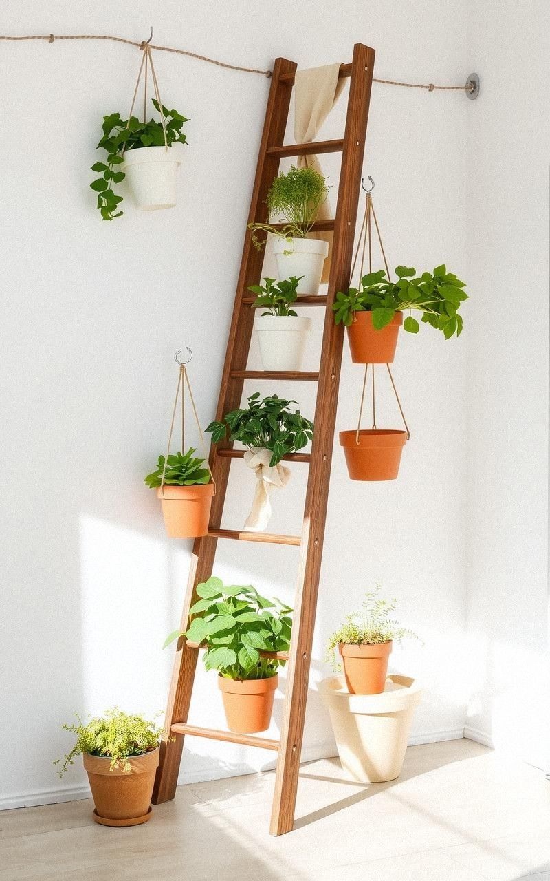 Ladder-Style Herb Garden Wall