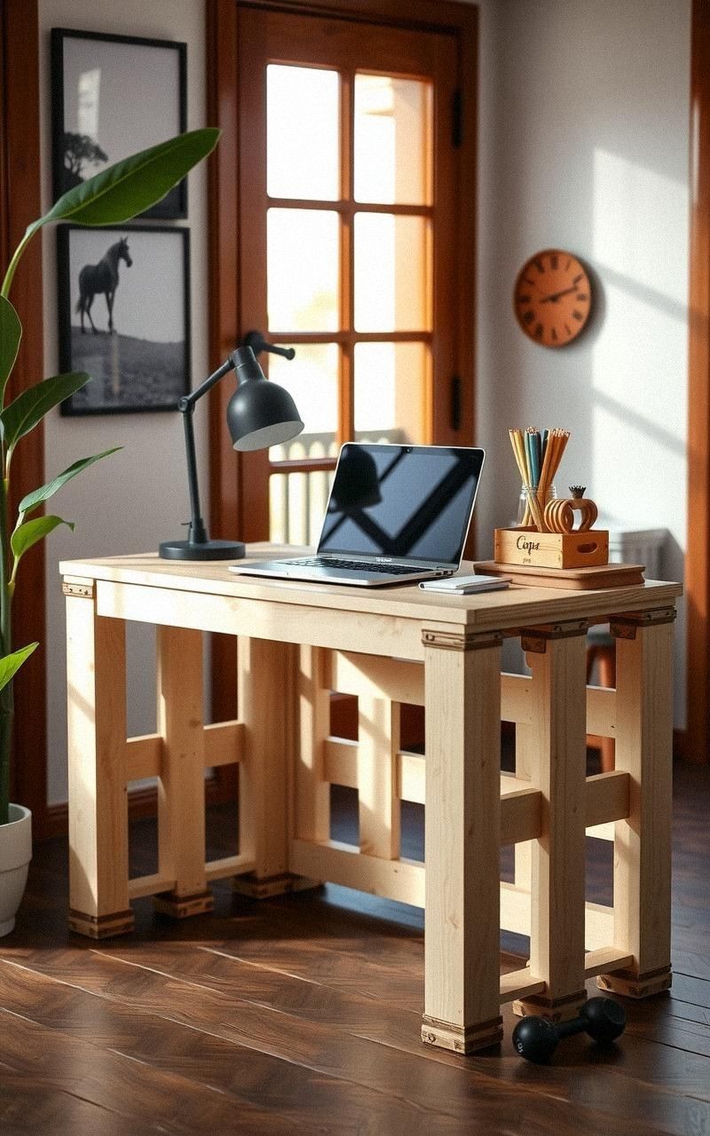 Compact Pallet Desk For Efficient Workspaces