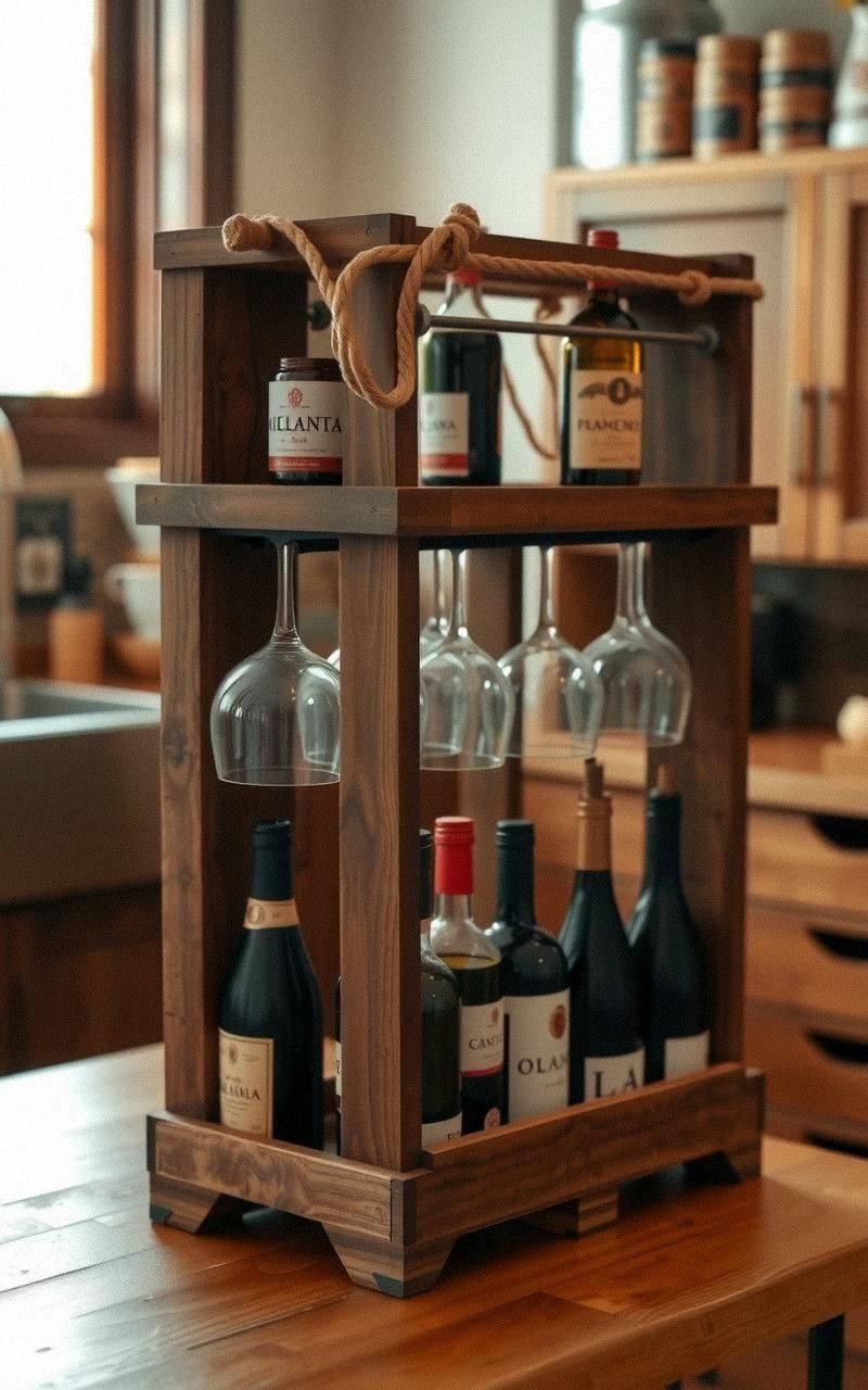 Creative Pallet Wine Rack For Elegant Storage