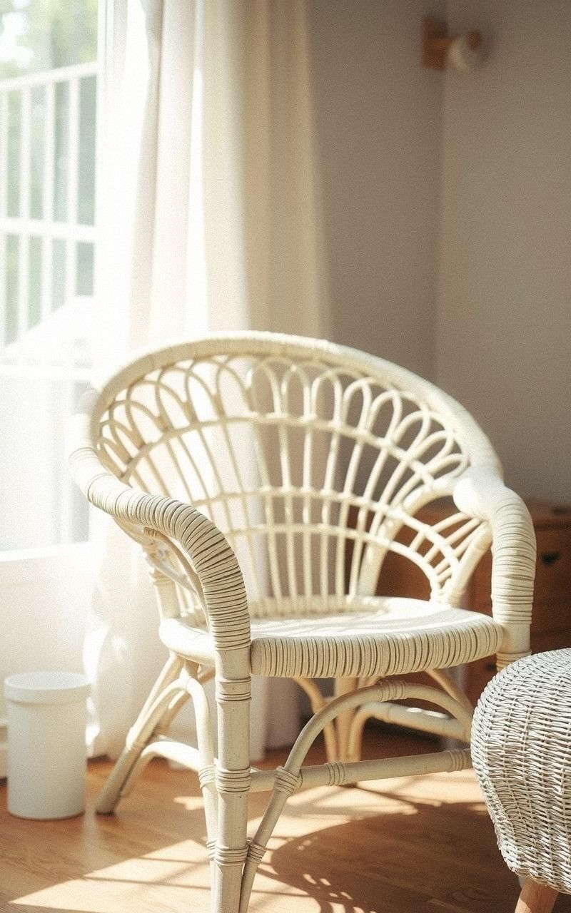 Brightening Rattan With Whitewash Paint