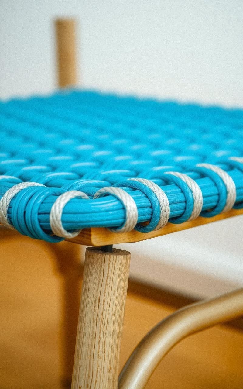 Replacing Rattan Weave With Colored Rope
