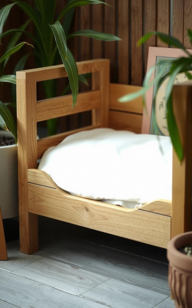 Rustic Wooden Pet Bed Frame