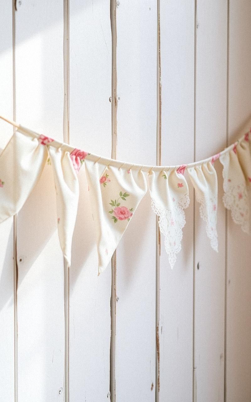 Handmade Shabby Chic Fabric Bunting