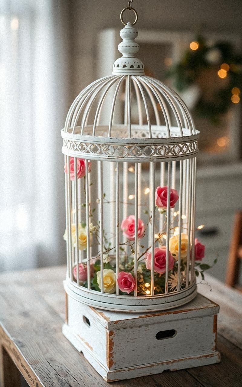 Shabby Chic Decorative Birdcage