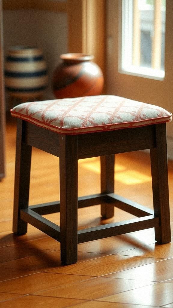 Add Upholstery to a Simple Wooden Stool