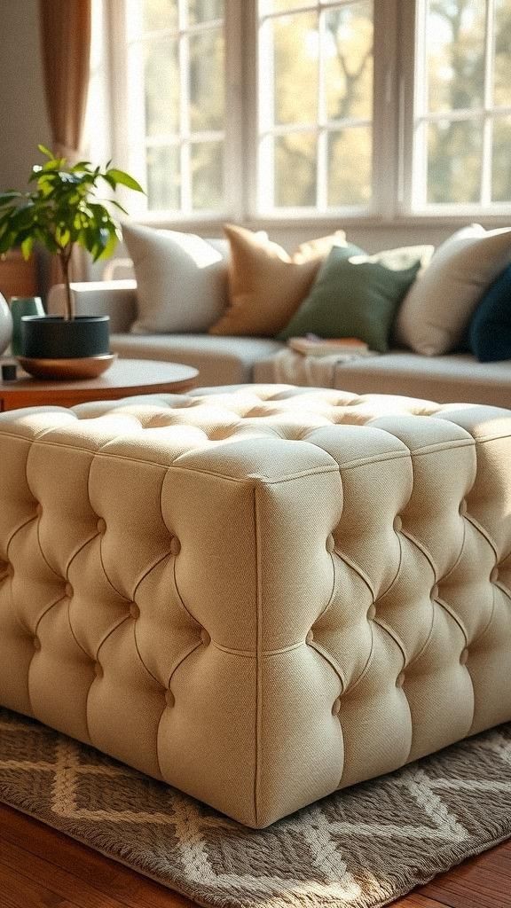 Create a Stylish Ottoman with Padded Upholstery