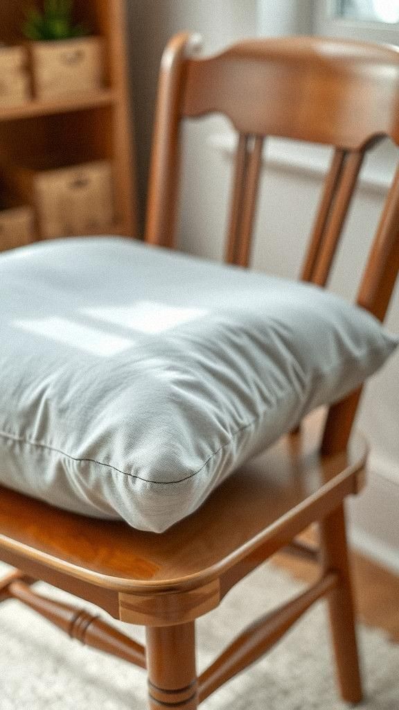 DIY Upholstered Cushion with Removable Cover