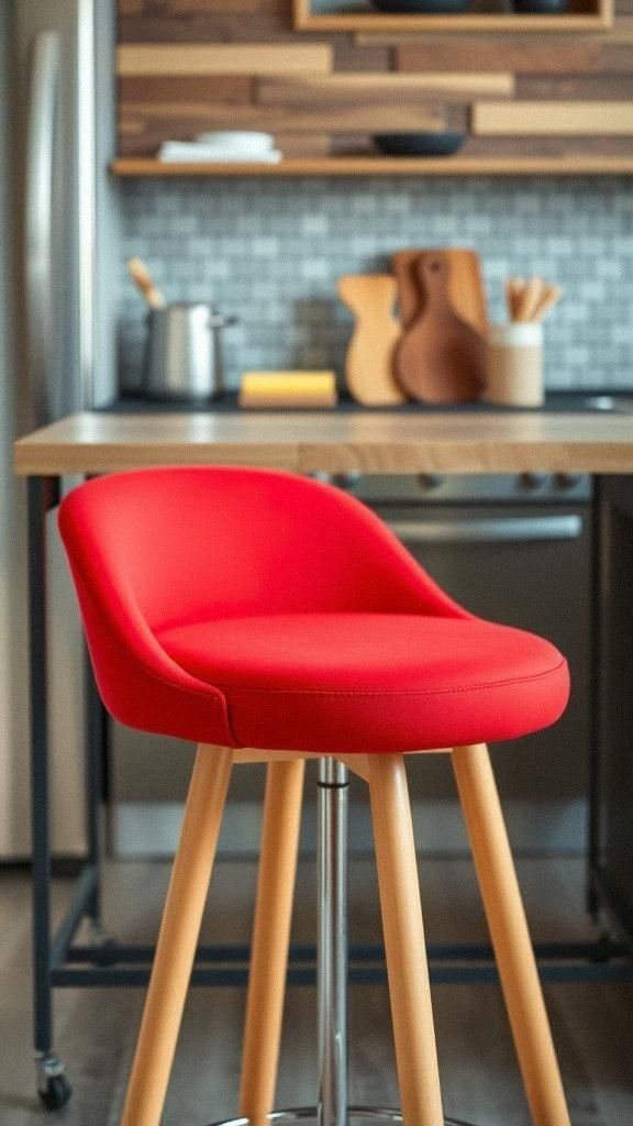 Reupholster a Bar Stool Seat with Vibrant Fabric