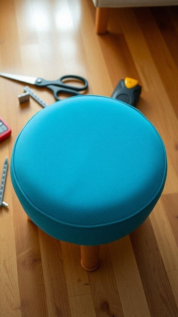 Upgrade a Footstool with Fresh Fabric and Padding