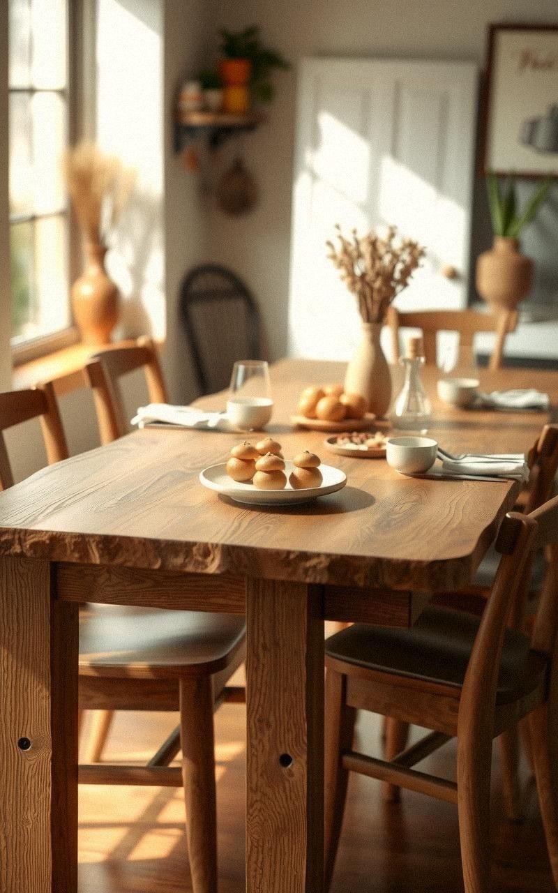 Rustic Wooden Furniture with Natural Grain