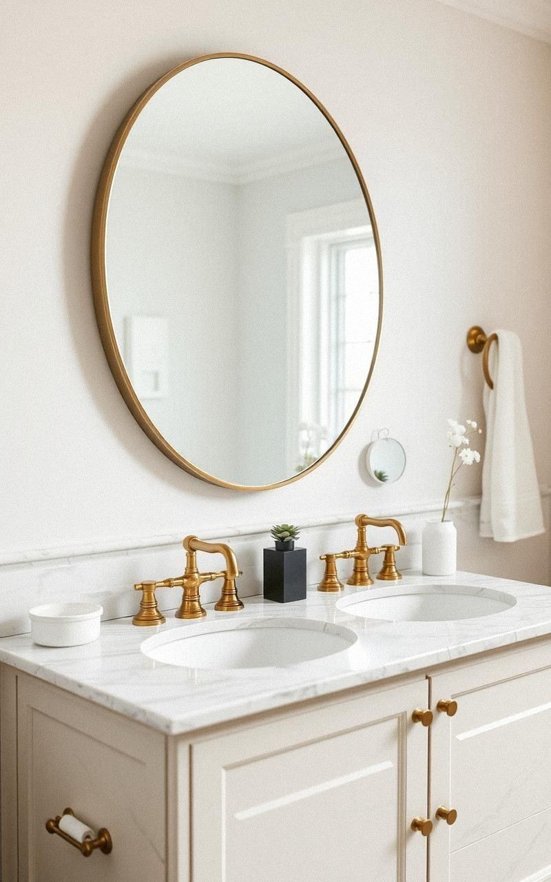 Chic Marble Bathroom Vanity Ideas