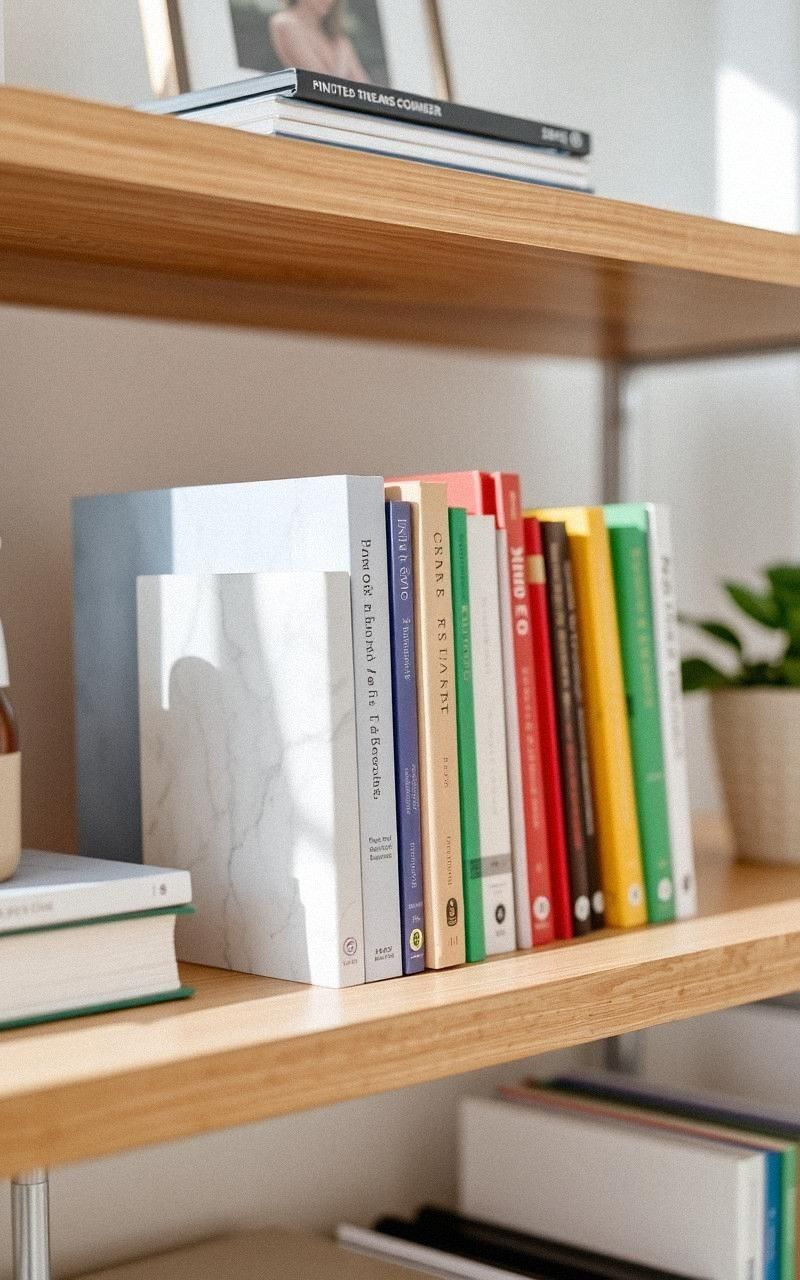 Marble Bookends for Organized Elegance