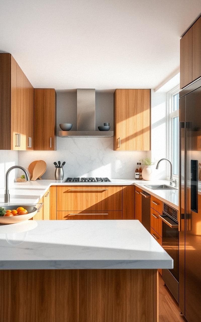 Marble Kitchen Countertops with Modern Flair