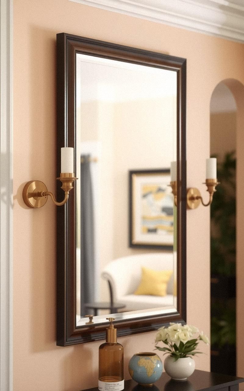 Combine Mirrors With Wall Sconces for Elegance