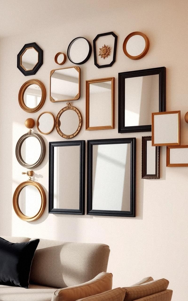 Create a Stunning Focal Wall With Multiple Mirrors