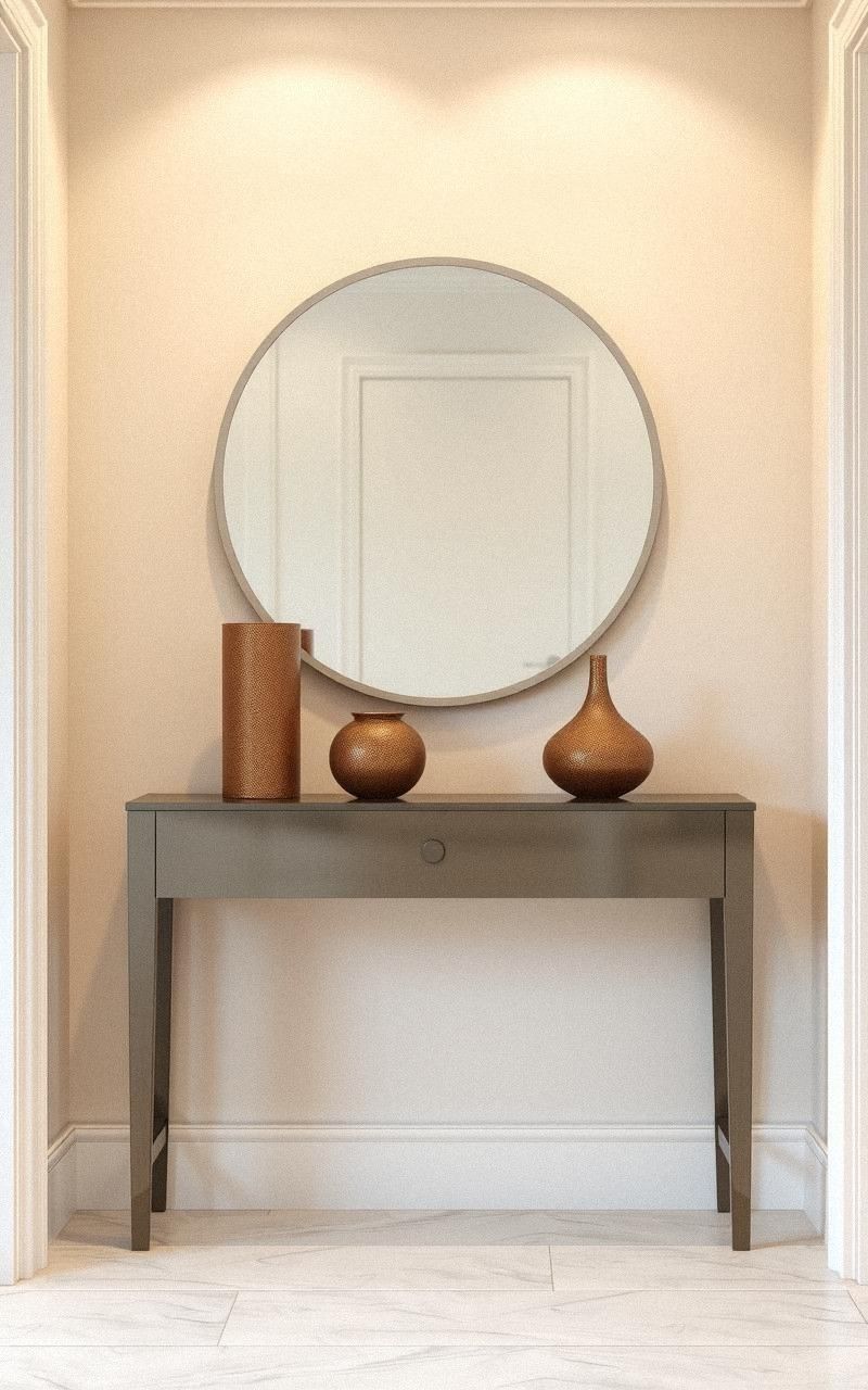 Install a Mirror Behind a Console Table for Depth