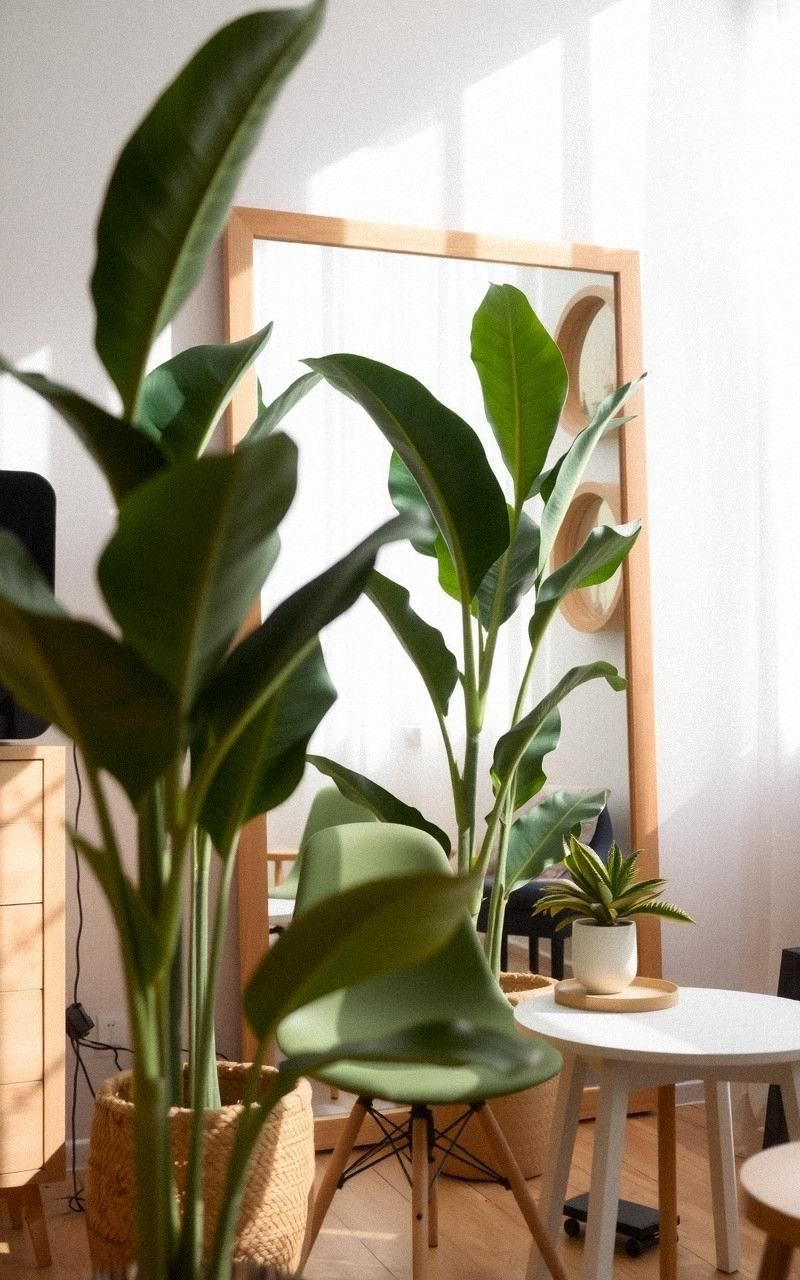 Use Mirrors to Reflect Indoor Plants and Nature