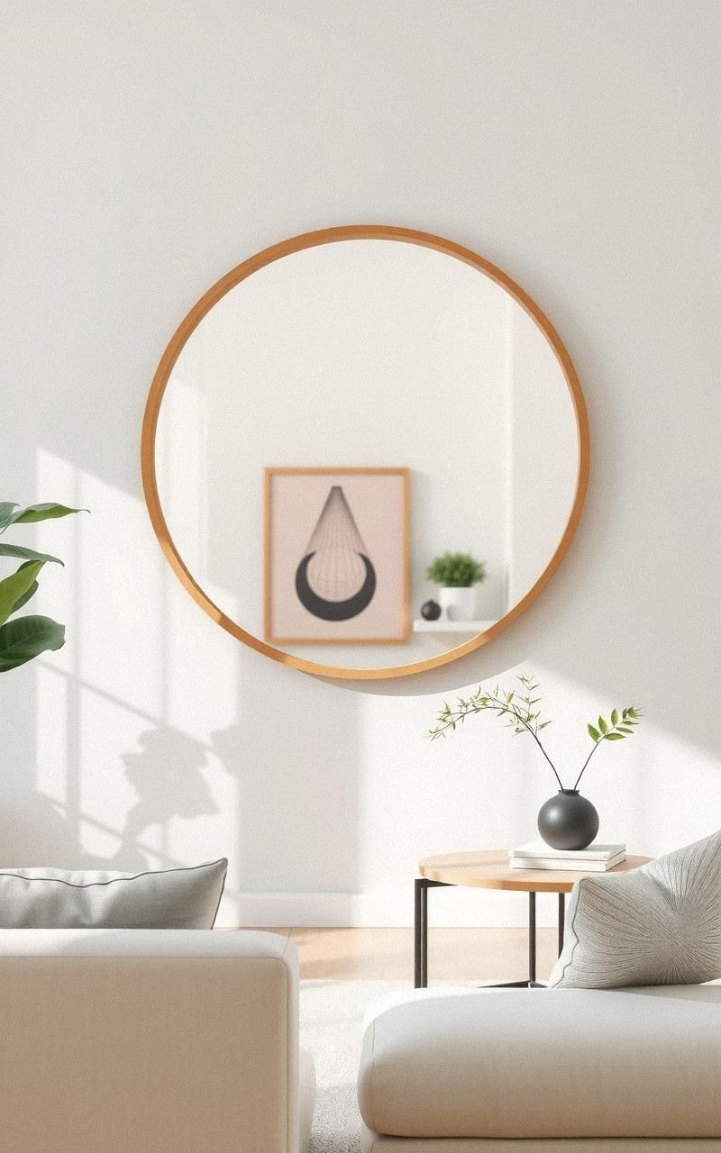 Use Round Mirrors to Soften Angular Spaces