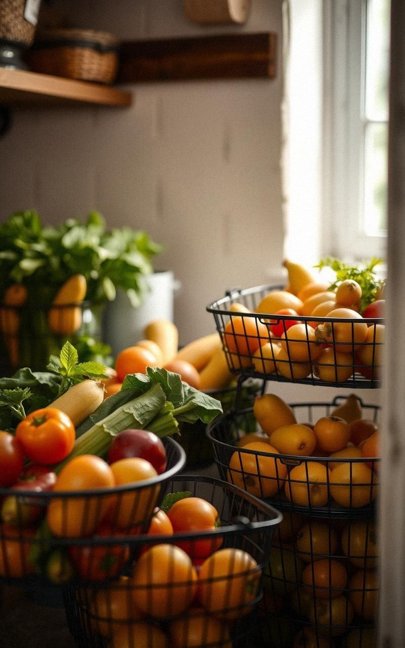 Incorporate Wire Baskets For Airflow