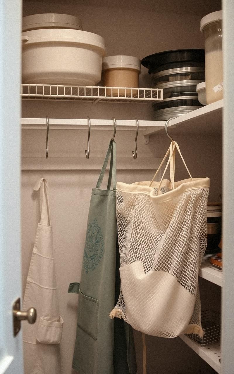 Install Hooks For Hanging Supplies