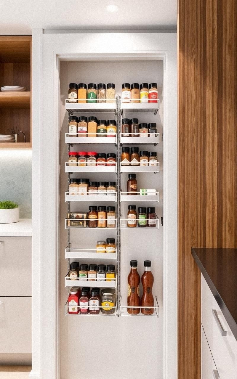 Use Door-Mounted Racks For Extra Space
