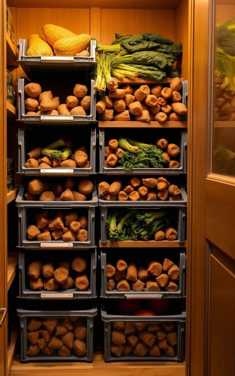 Use Tiered Bins For Bulk Storage