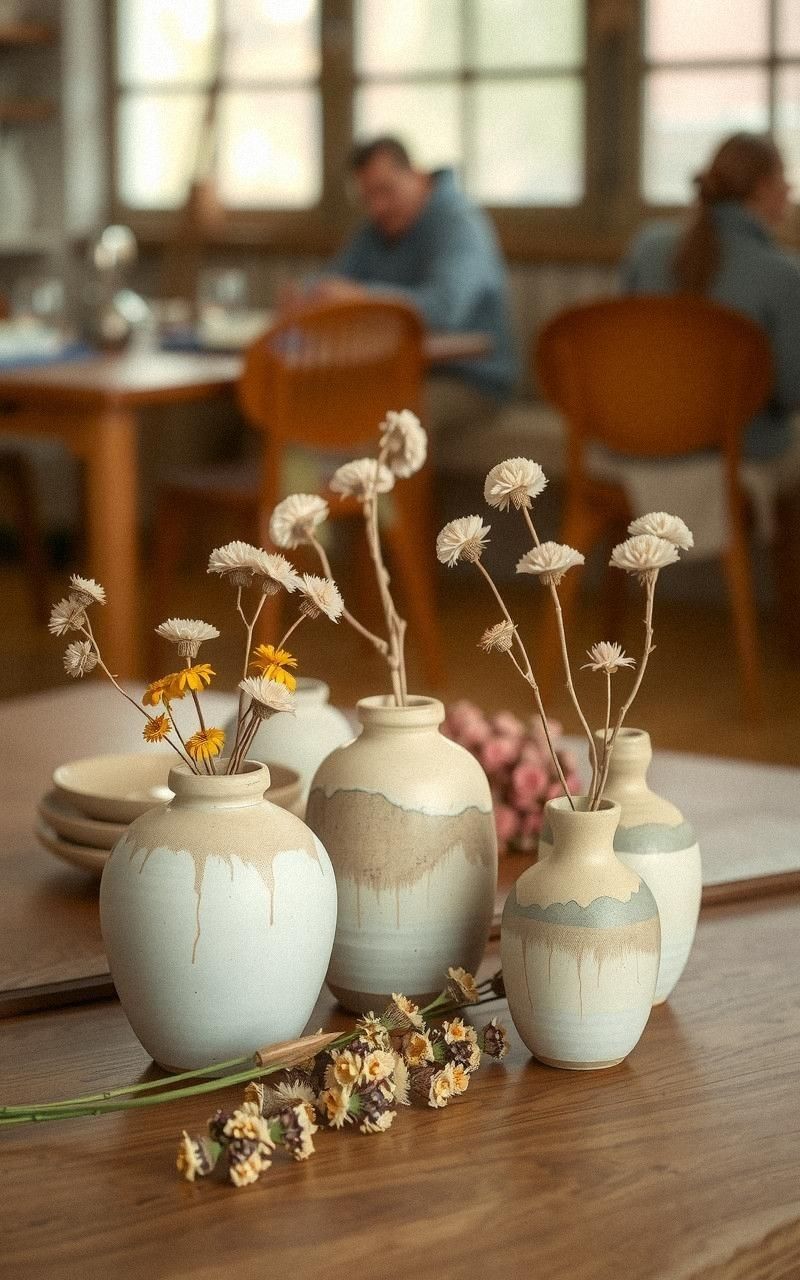 Rustic Hand-Thrown Ceramic Vases For Earthy Charm