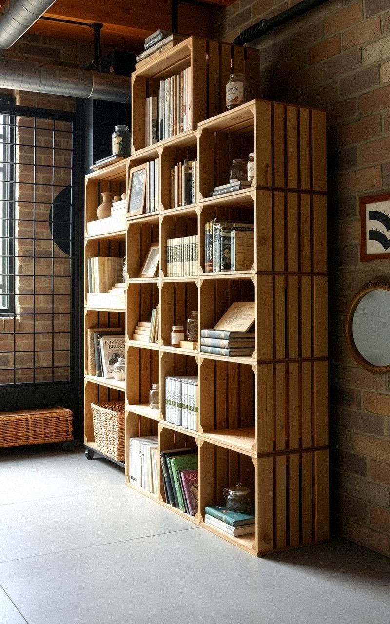 Reclaimed Wood Crates For Versatile Storage