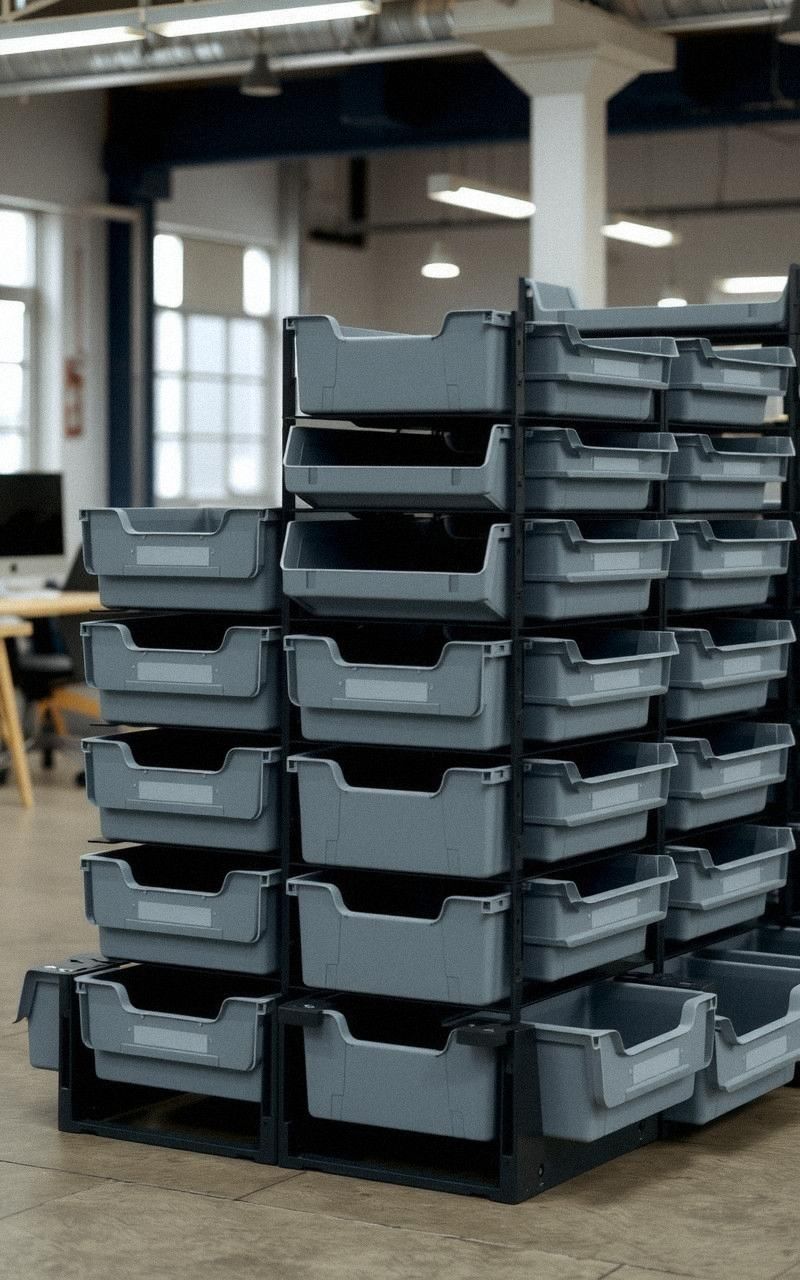Stackable Metal Bins For Compact Storage Solutions