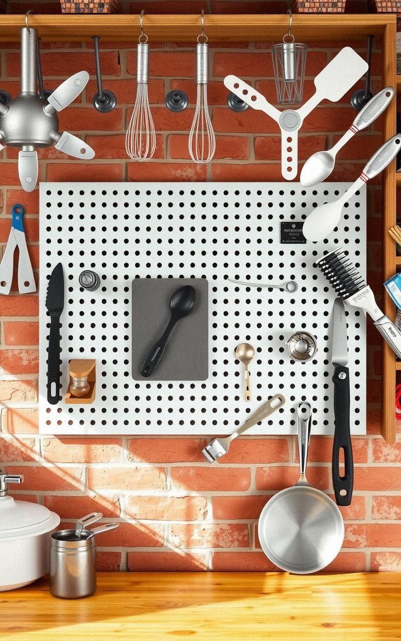 Wall-Mounted Pegboards For Customizable Storage