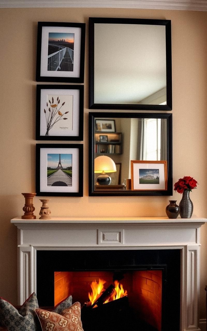 Create a Gallery Wall Above the Mantel