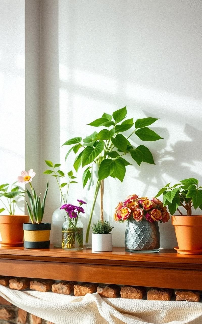 Incorporate Greenery with Potted Plants and Vases