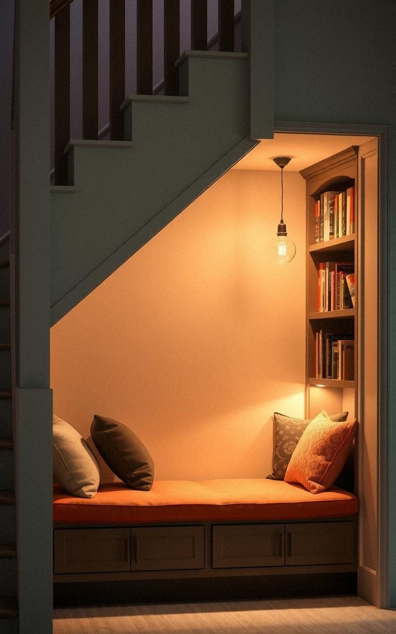 Cozy Reading Nook with Built-In Seating