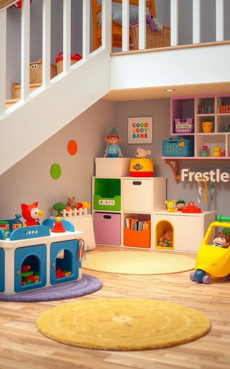 Kids’ Play Area with Toy Storage Cubes